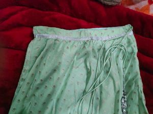 Stylish Mint Green Crop Top &amp; Skirt Set