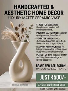 Unique White Ceramic Vase