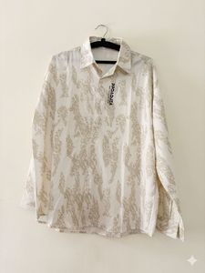 Abstract Print Oversized Shirt