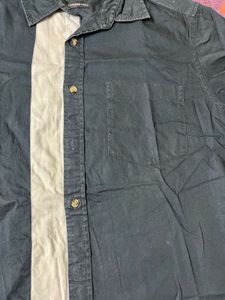 Unique Two-Tone Short Sleeve Shirt