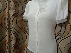 Korean White Elegant Top