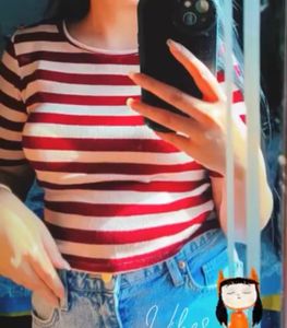 Striped Cropped Top
