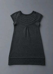 CHARCOAL GREY SLEEVELESS KNIT DRESS