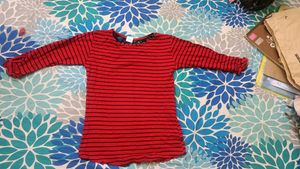 Striped Red Girls Top