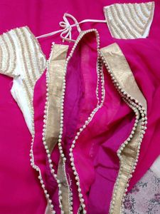 Stunning magenta Saree with Embellished B
