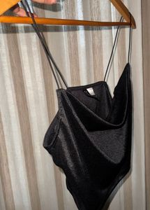 Satin Black Cami Top