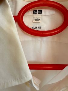 Classic White Men's Button-Down Shirt