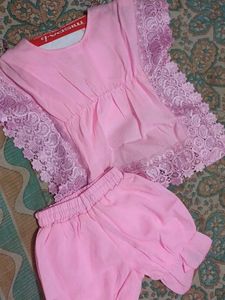Adorable Pink Lace Outfit