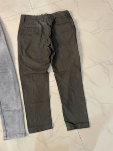 Men's Grey Jeans &amp; Olive Chinos