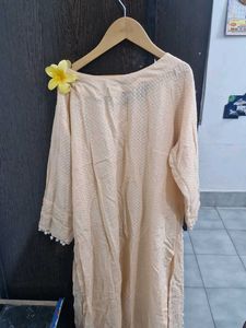 Elegant Pink Chikankari Kurta