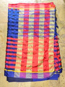 Vibrant Checkered Silk Saree