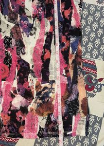 GUESS Abstract Print V-Neck Top