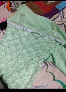 Sparkling Mint Green Kurta Set with Dupatta