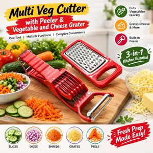 combo of Multi Veg Cutter with Peeler & Grater
