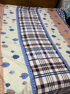 Cozy Plaid Leaf Bed Sheet Set