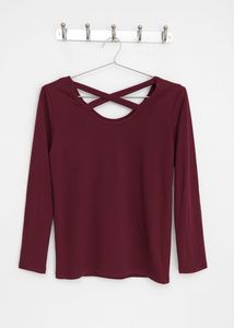 Burgundy Long Sleeve Top