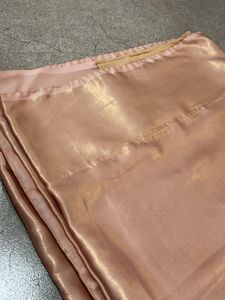 Elegant Rose Gold Silk Saree