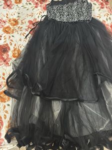 Elegant Black Sequined Crop Top Lehenga