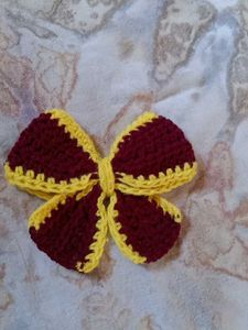 Handmade Crochet Bow Hair Clip