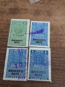 4 brokers note fiscal stamps