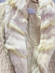 Fur Collar Checkered Jacket