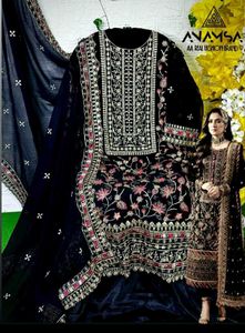 Elegant Black Embroidered Salwar Suit