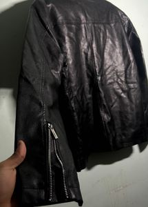 Men's Black Faux Leather Jacket