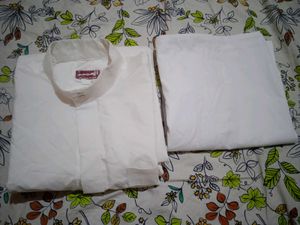 Men's White Abaya and Pyjama Set