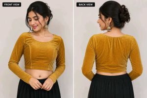 New Mustard Velvet Blouse