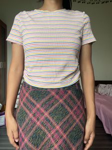 Striped Cropped T-Shirt