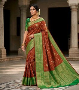 Elegant Silk Saree with Zari Border