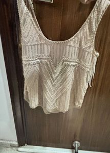 Y2k Beaded Embellished Sleeveless Top