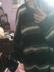 Vintage Striped Knit Sweater📔