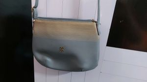 Vintage Blue &amp; Cream Shoulder Bag