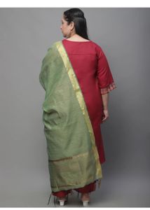 Beautiful Maroon palazzo suit with dupatta