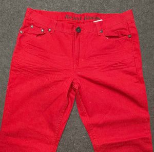 Reject Denim Bold Red Statement Jeans