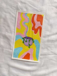 Psychedelic Hanging Plant Canvas Painting🪴