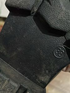 Black leather lofers