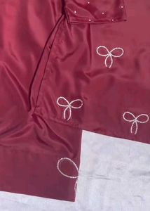 Maroon Embellished Kurta Set