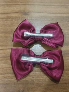 Chic Satin Bow Hair Clips