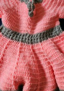Handmade Crochet Baby Dress 3-9 Month