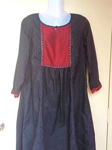fabindia Elegant Black Kurta with
