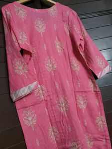 Pink Printed Kurta Set with Dupatta