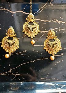 Earing And Maang Tika Set  💖💖