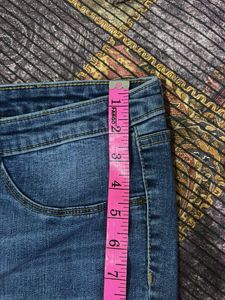 women denim skinny navy blue jeans