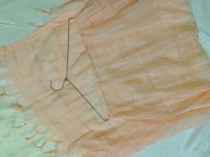 Light Peach Striped Dupatta