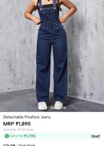Stylish Denim Overalls Jumpsuit