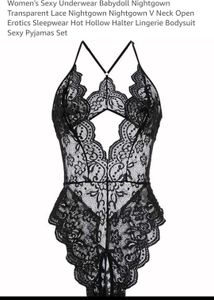 Elegant Black Lace Teddy Bodysuit 2