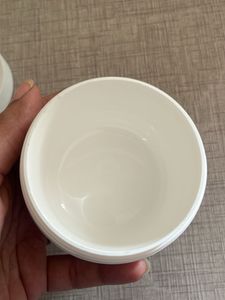 Set of White Round Storage Containers