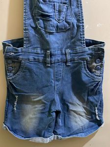 Denim Overalls Shorts